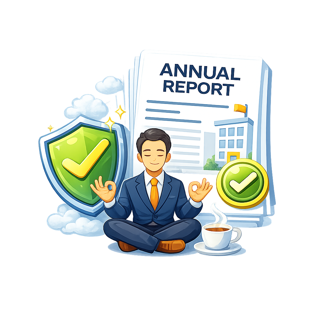 Reduced compliance risk through professional annual report filing.