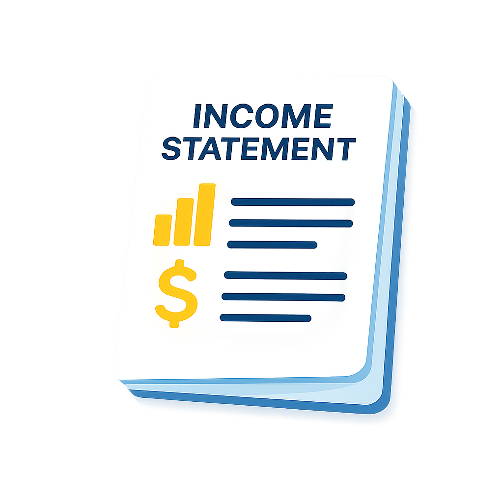 Income statement prepared for an Estonian company annual report.