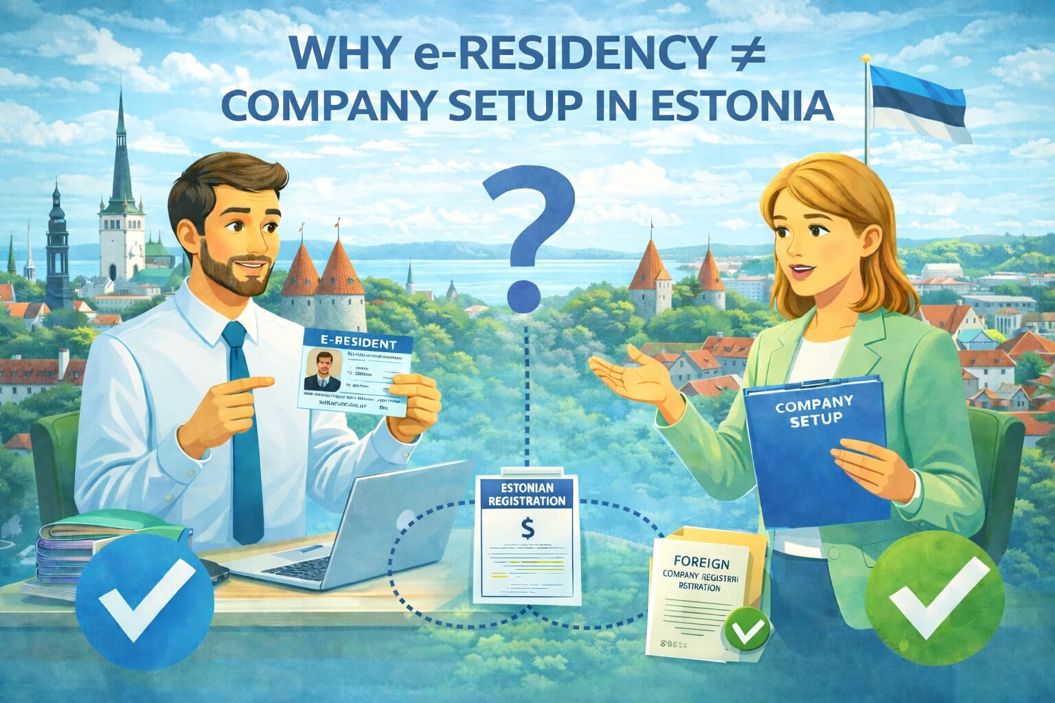 Estonian e-Residency explained: legal difference between digital access and company registration