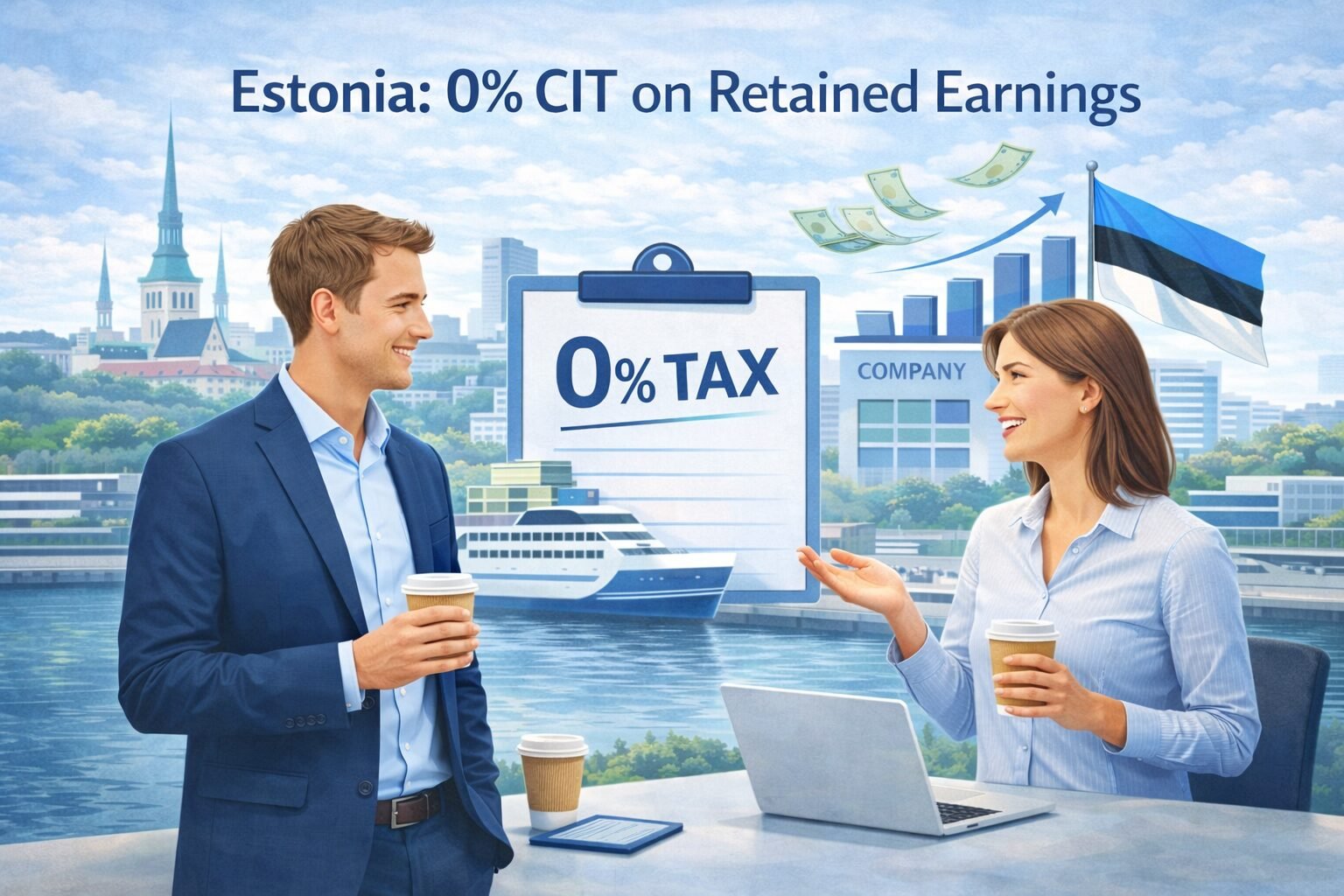 Налог на прибыль компаний в Эстонии и система корпоративного налогообложения с 0% налогом на нераспределенную прибыль.